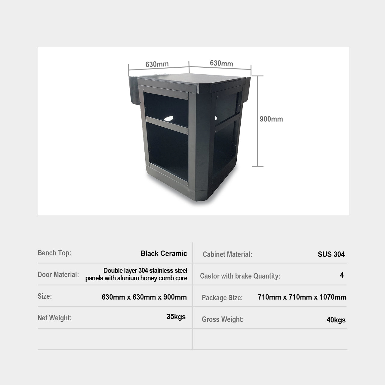 Aspire Corner 90 degree Cabinet