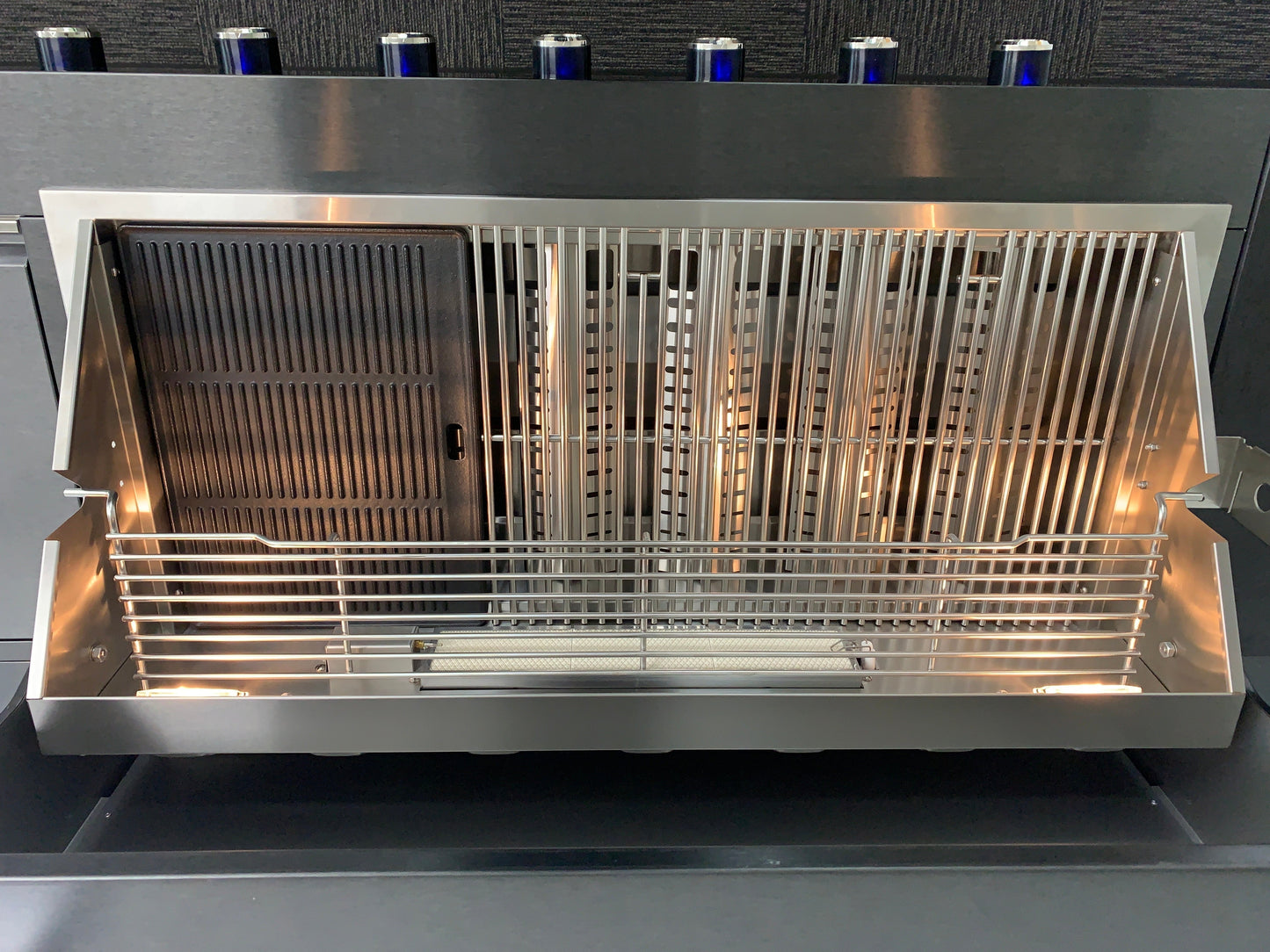 Aspire 6 Burner LPG GAS Combination with Grill cabinet, Double door Refridgerator, and Sink Cabinets