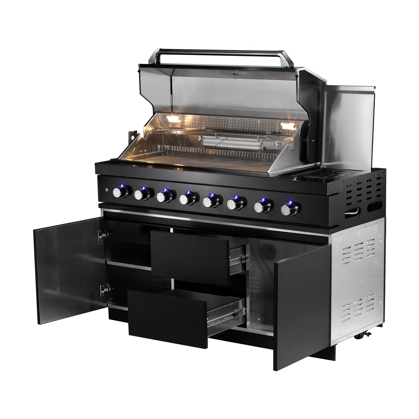 Aspire 6 Burner NAT GAS Combination with Grill cabinet -NATURAL GAS (does not include hose & Nat gas governor, they are supplied by an authorised Gas fitter / plumber)
