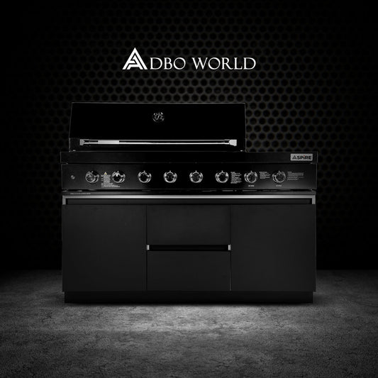Aspire Entry 6 Burner NAT GAS Combination with Grill Cabinet (With Side Burner)