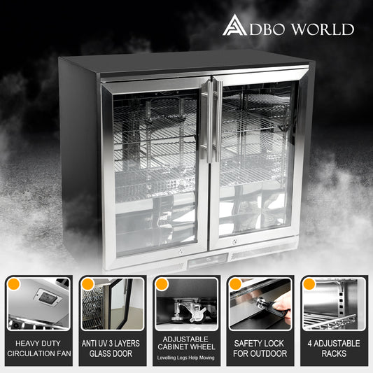 Aspire Double Door Fridge with Cabinet