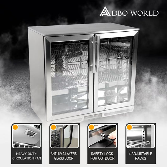 Aspire Double Door Stainless Steel Fridge