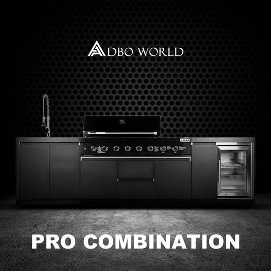 Aspire 6 Burner LPG Combination with Fridge and Sink Cabinets